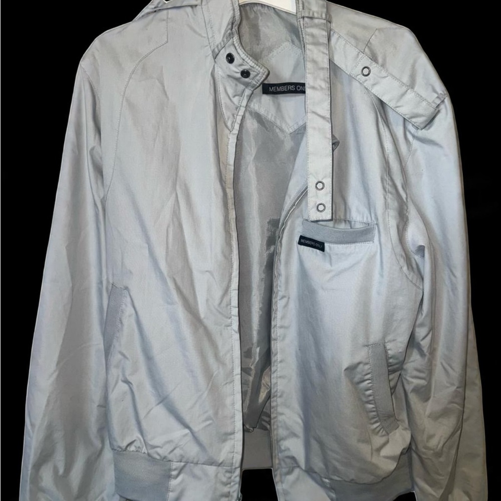 Members Only Gray Windbreaker Lightweight Jacket